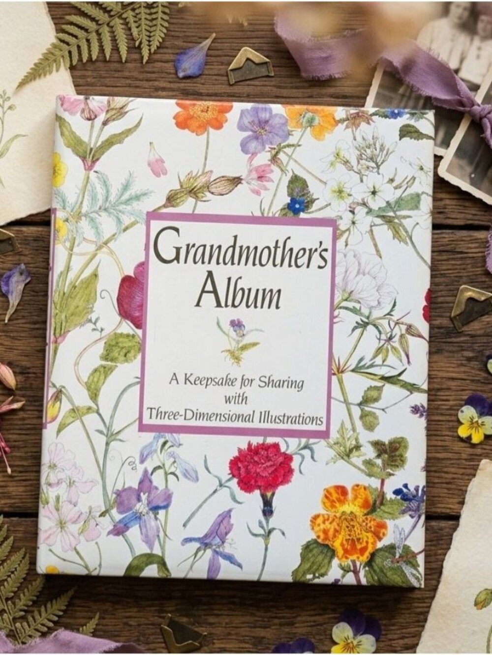 Beshlie Grandmother's Album A Keepsake for Sharing Pop-Up Floral Book '92 1st Ed - Picture 1 of 15